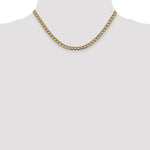 14k 5.2mm Semi-solid with Rhodium PavÃ© Curb Chain