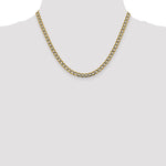 14k 5.2mm Semi-solid with Rhodium PavÃ© Curb Chain