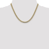 14k 5.2mm Semi-solid with Rhodium PavÃ© Curb Chain