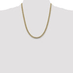 14k 5.2mm Semi-solid with Rhodium PavÃ© Curb Chain
