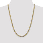 14k 5.2mm Semi-solid with Rhodium PavÃ© Curb Chain
