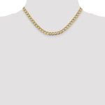 14k 6.75mm Semi-solid with Rhodium PavÃ© Curb Chain