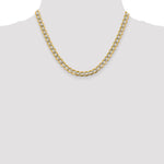 14k 6.75mm Semi-solid with Rhodium PavÃ© Curb Chain
