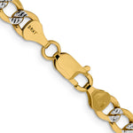 14k 6.75mm Semi-solid with Rhodium PavÃ© Curb Chain