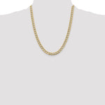 14k 6.75mm Semi-solid with Rhodium PavÃ© Curb Chain