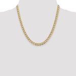 14k 6.75mm Semi-solid with Rhodium PavÃ© Curb Chain