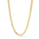 14k 6.75mm Semi-solid with Rhodium PavÃ© Curb Chain