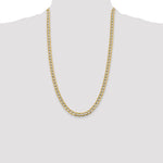 14k 6.75mm Semi-solid with Rhodium PavÃ© Curb Chain