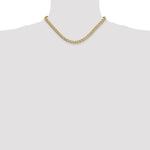 14k 7.1mm Semi-solid with Rhodium PavÃ© Curb Chain
