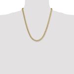 14k 7.1mm Semi-solid with Rhodium PavÃ© Curb Chain
