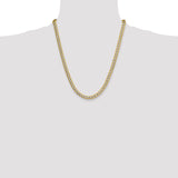 14k 7.1mm Semi-solid with Rhodium PavÃ© Curb Chain