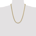 14k 7.1mm Semi-solid with Rhodium PavÃ© Curb Chain