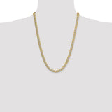 14k 7.1mm Semi-solid with Rhodium PavÃ© Curb Chain
