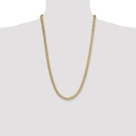 14k 7.1mm Semi-solid with Rhodium PavÃ© Curb Chain