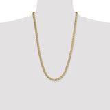 14k 7.1mm Semi-solid with Rhodium PavÃ© Curb Chain