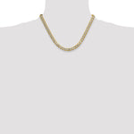 14k 7.75mm Semi-solid with Rhodium PavÃ© Curb Chain