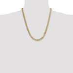 14k 7.75mm Semi-solid with Rhodium PavÃ© Curb Chain