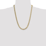 14k 7.75mm Semi-solid with Rhodium PavÃ© Curb Chain