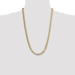 14k 7.75mm Semi-solid with Rhodium PavÃ© Curb Chain