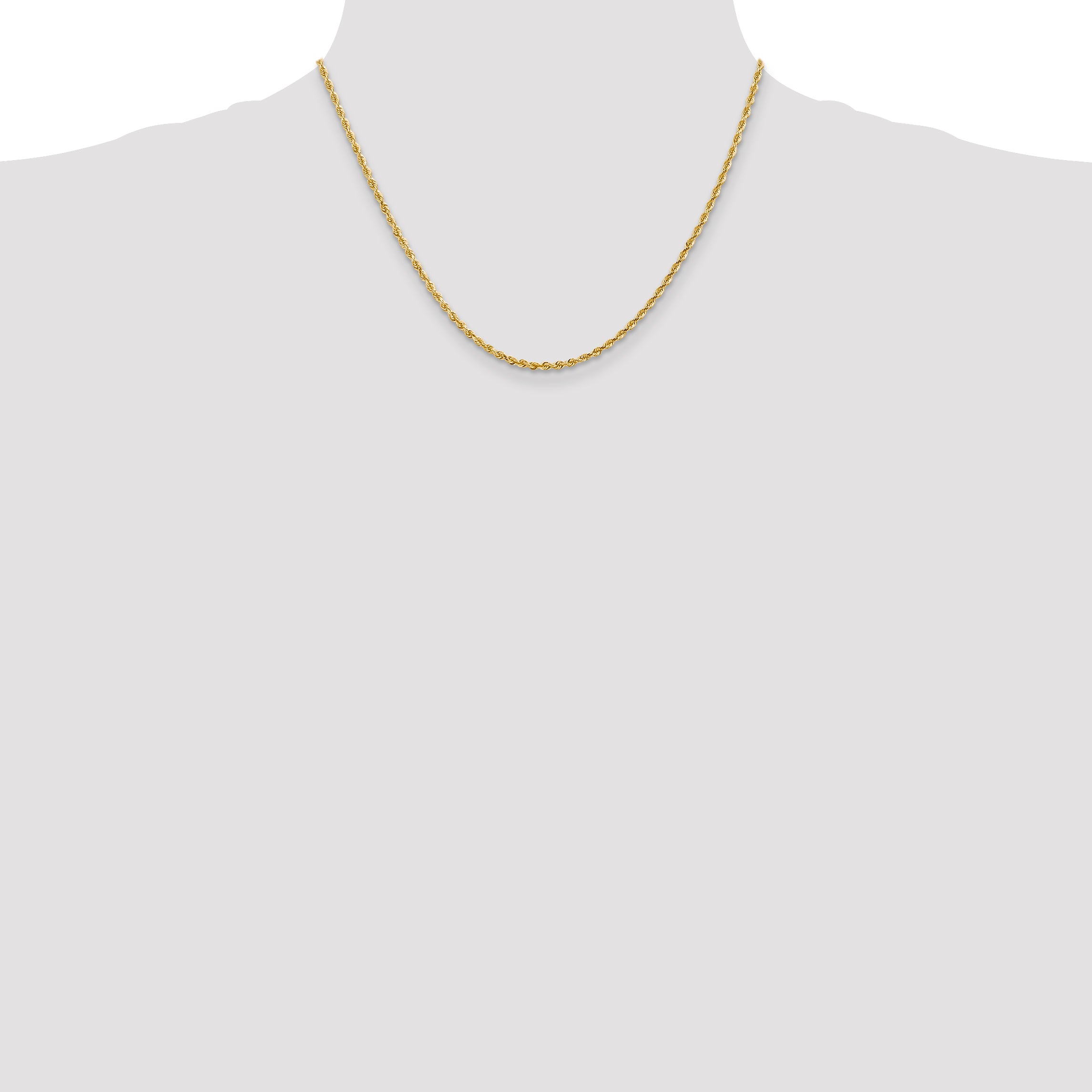 14k 2.25mm D/C Quadruple Rope Chain