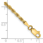 14k 2.75mm D/C Quadruple Rope Chain Anklet