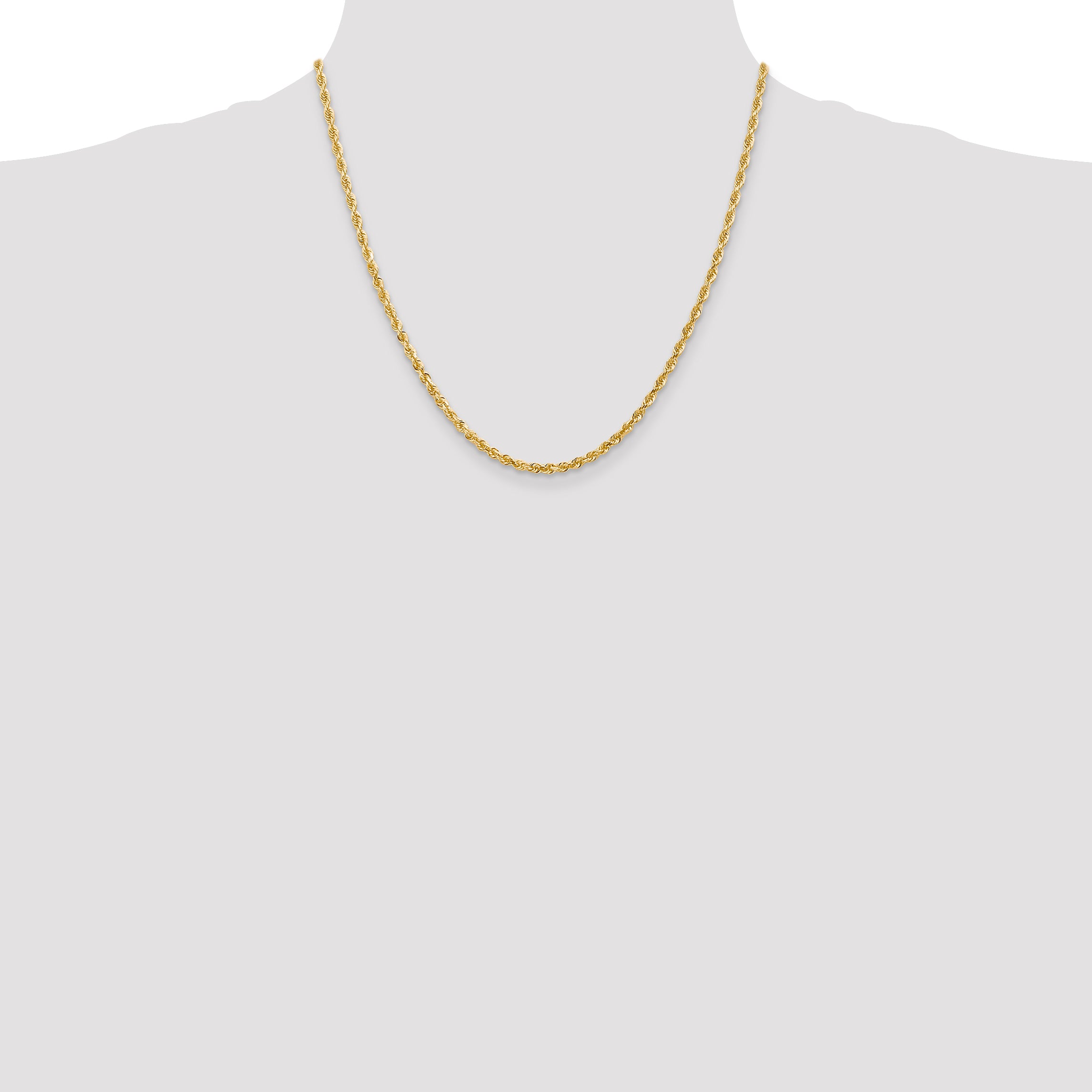 14k 3.0mm D/C Quadruple Rope Chain