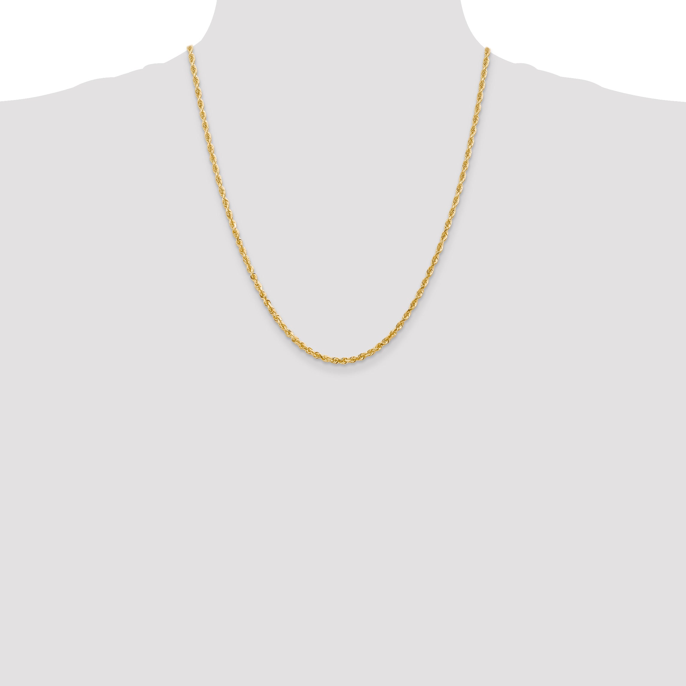 14k 3.0mm D/C Quadruple Rope Chain