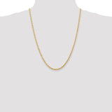 14k 3.0mm D/C Quadruple Rope Chain