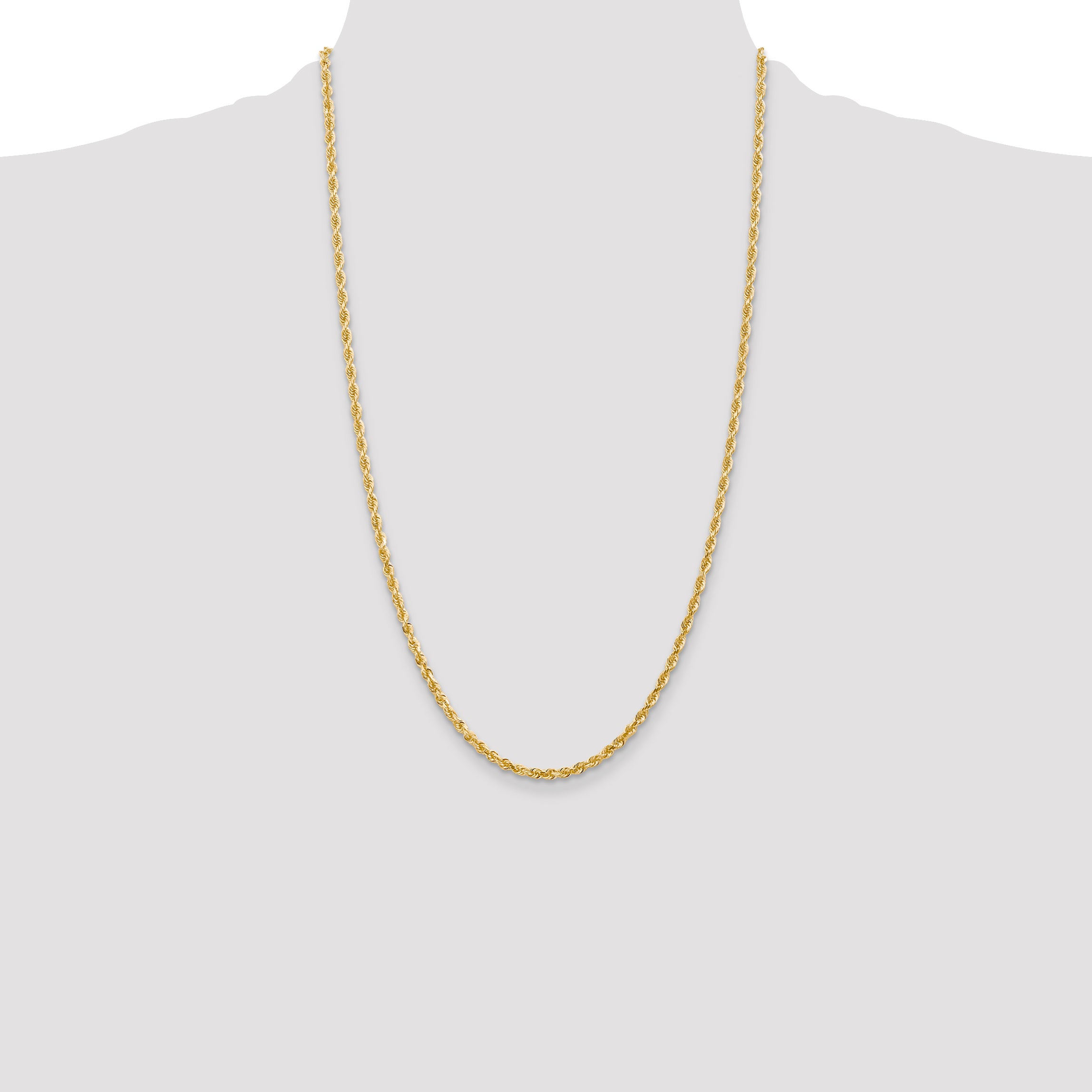 14k 3.0mm D/C Quadruple Rope Chain