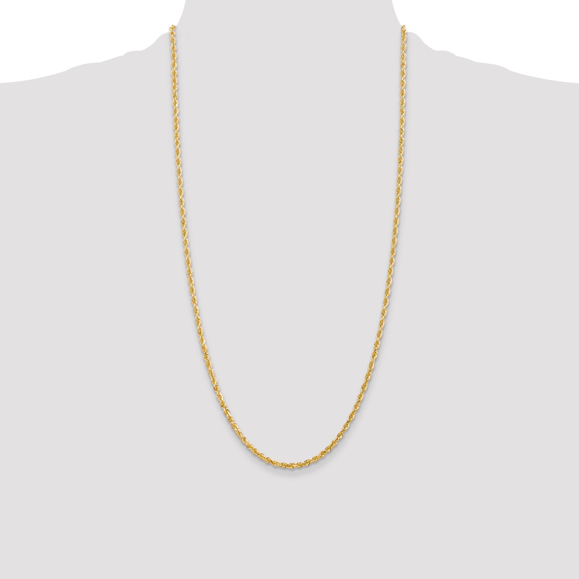 14k 3.0mm D/C Quadruple Rope Chain