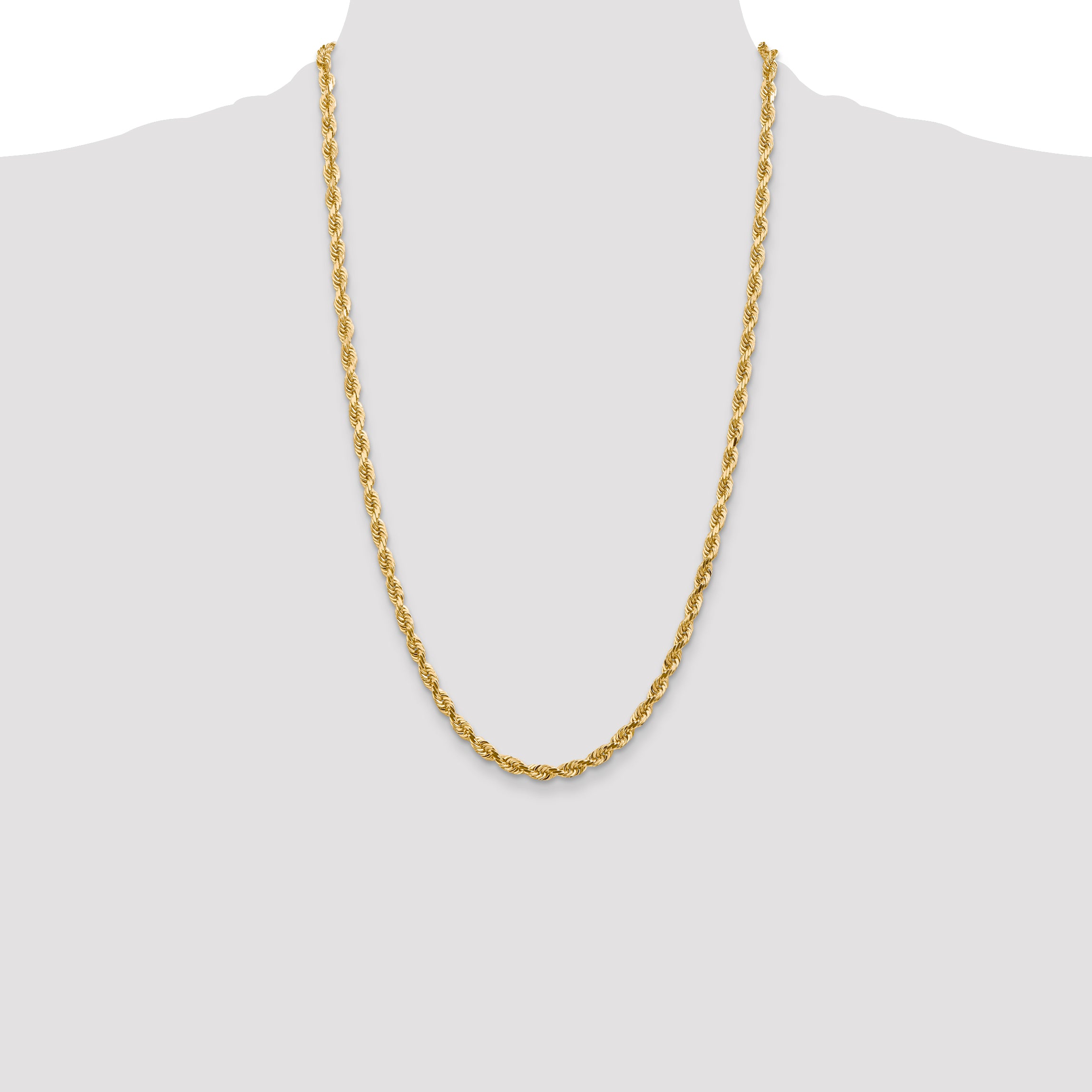 14k 4.5mm D/C Quadruple Rope Chain