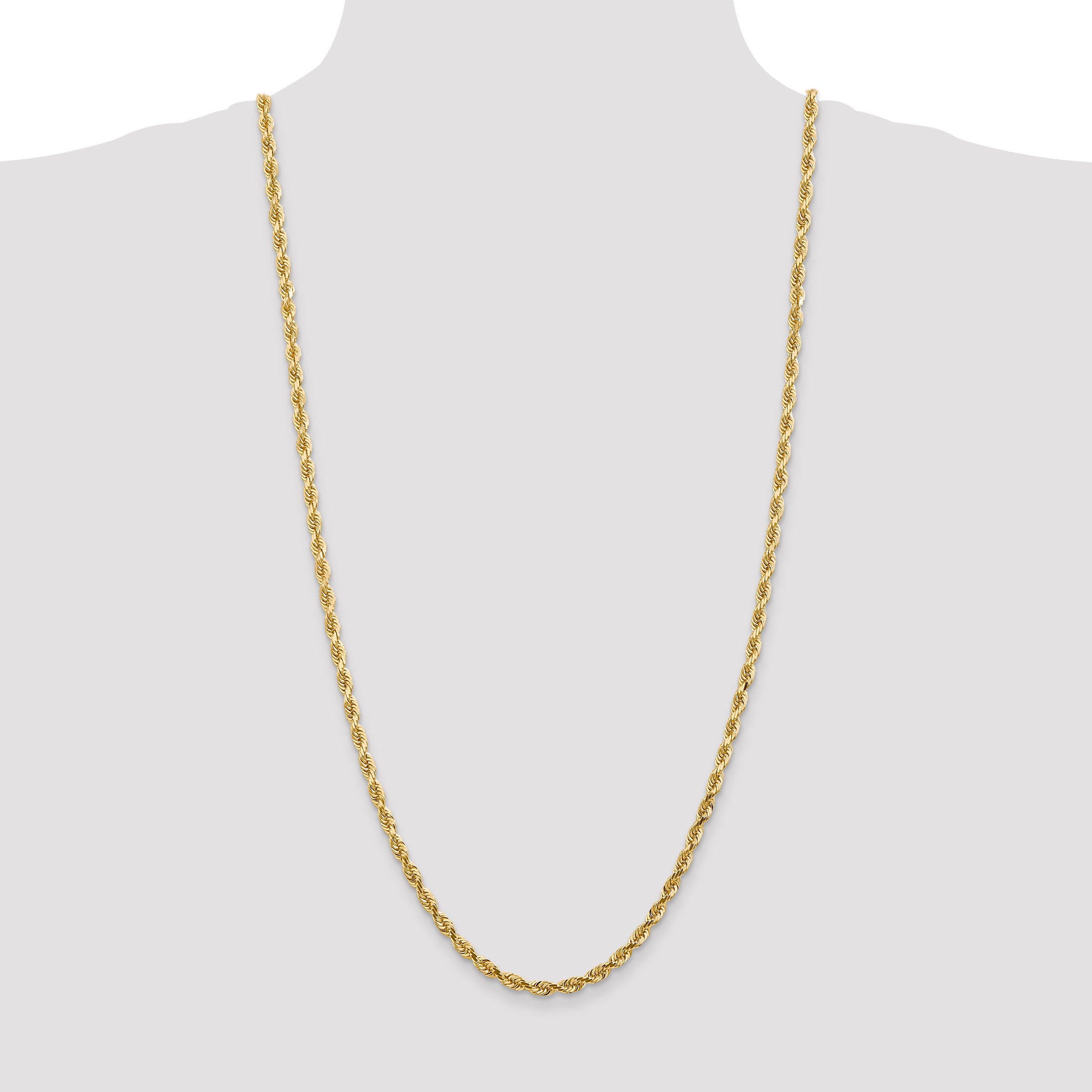 14k 4.5mm D/C Quadruple Rope Chain