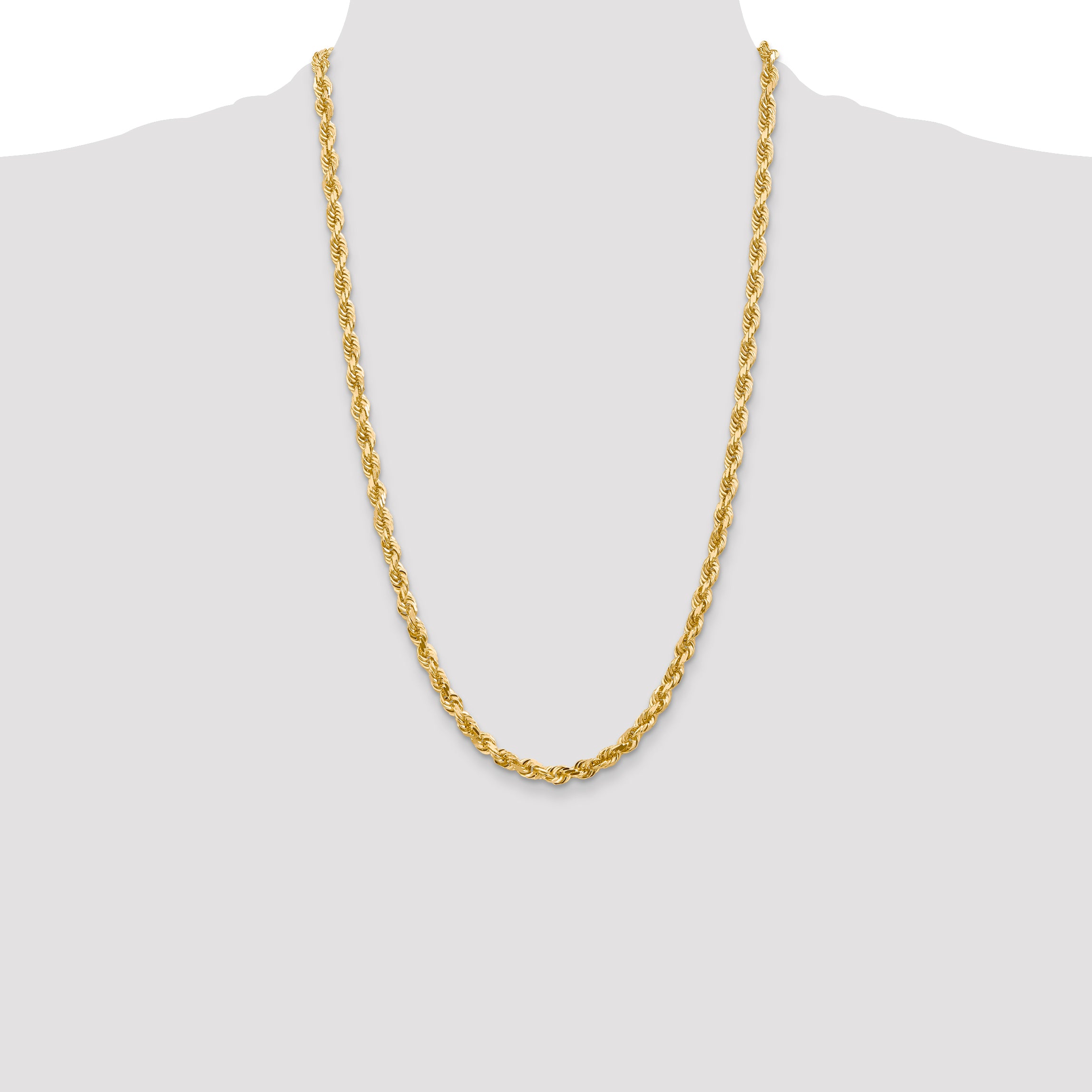 14k 5.0mm D/C Quadruple Rope Chain