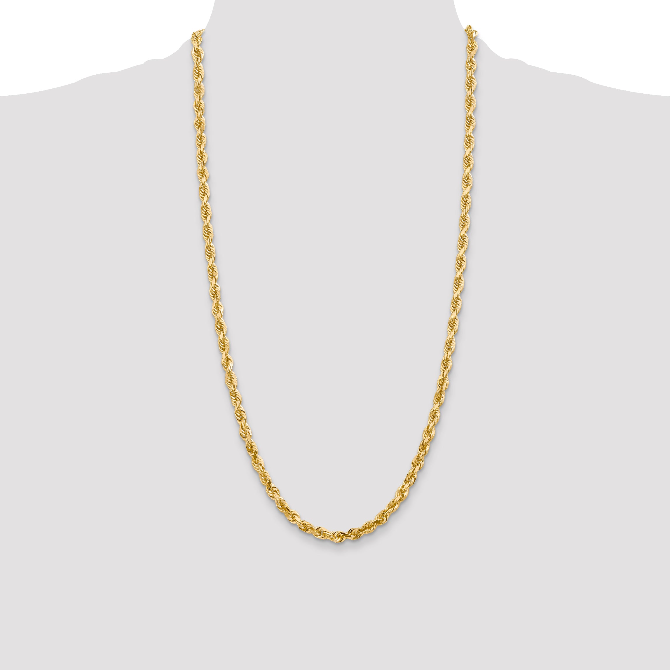 14k 5.0mm D/C Quadruple Rope Chain