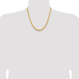 14k 7.0mm D/C Quadruple Rope Chain