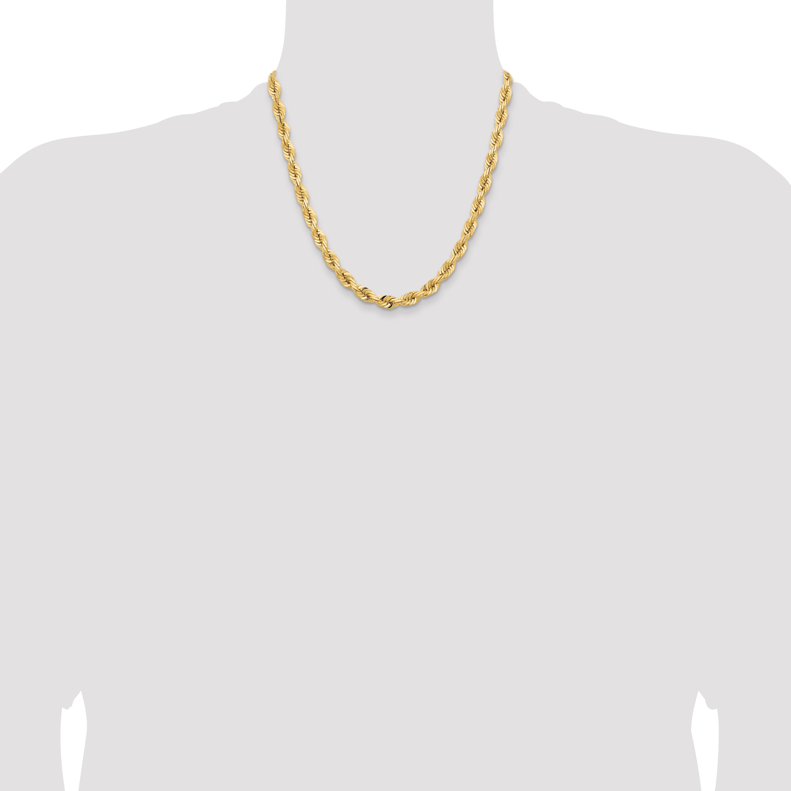 14k 7.0mm D/C Quadruple Rope Chain
