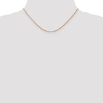 14k Rose Gold 1mm D/C Machine-made Rope Chain