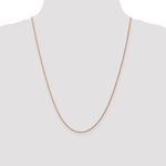 14k Rose Gold 1mm D/C Machine-made Rope Chain