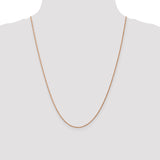 14k Rose Gold 1mm D/C Machine-made Rope Chain