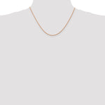 14k Rose Gold 1.5mm D/C Machine-made Rope Chain