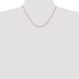 14k Rose Gold 1.5mm D/C Machine-made Rope Chain