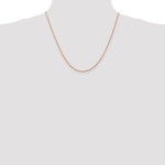 14k Rose Gold 1.5mm D/C Machine-made Rope Chain