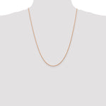 14k Rose Gold 1.5mm D/C Machine-made Rope Chain