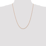 14k Rose Gold 1.5mm D/C Machine-made Rope Chain