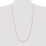 14k Rose Gold 1.5mm D/C Machine-made Rope Chain
