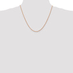 14k Rose Gold 1.8mm D/C Machine-made Rope Chain