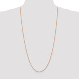 14k Rose Gold 1.8mm D/C Machine-made Rope Chain