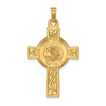 14k Cross w/St. Michael Medal Pendant