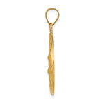 14k Head of Christ Medal Hollow Round Pendant