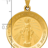 14k Miraculous Medal Hollow Pendant
